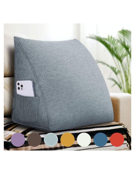 Almohada en Cuña YXCSELL Pequeña Soporte Lumbar Gris