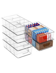 Organizador de Snacks Apilable Yieach 6 Piezas 5L Transparente