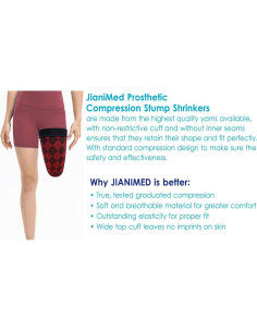 Reductores de muñón protésico JianiMed 35 cm compresión 20-30 2