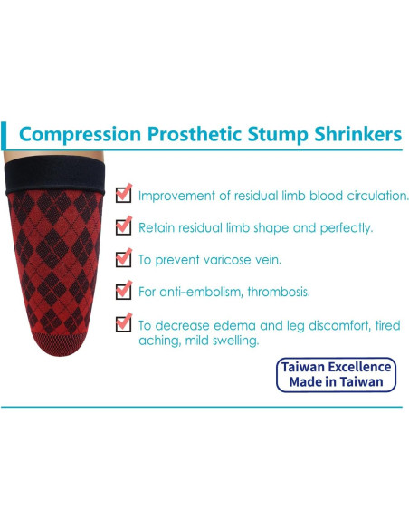 Reductores de muñón protésico JianiMed 35 cm compresión 20-30