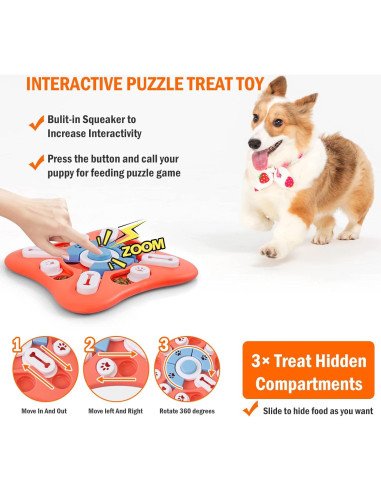 Juguete Rompecabezas Interactivo para Perros Knitly 25,4cm