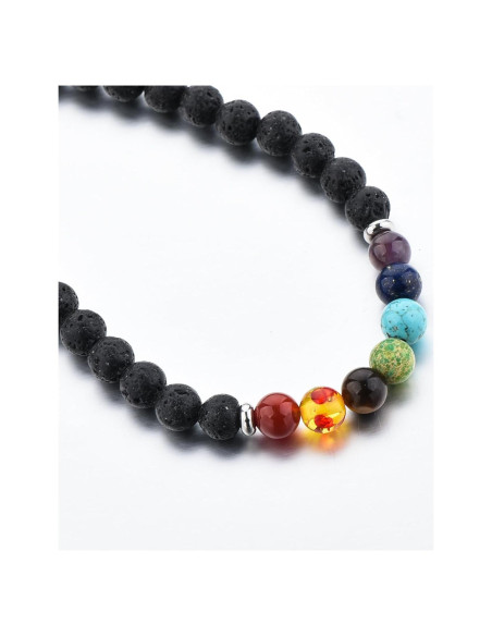 Collar de Lava Volcánica Mystiqs 45.72 cm Aromaterapia