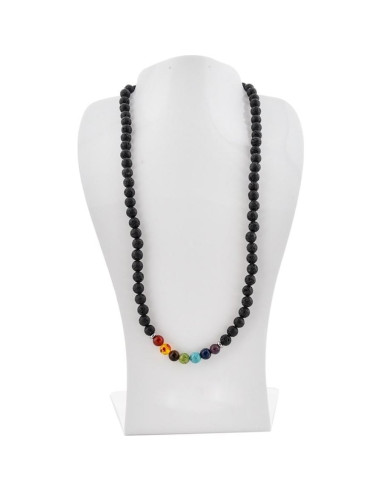 Collar de Lava Volcánica Mystiqs 45.72 cm Aromaterapia