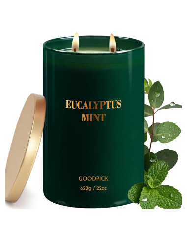 Vela Aromática Goodpick Eucalipto y Menta 22oz 120 Horas