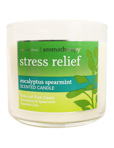 Vela Aromaterapia 3 Mechas Baño y Cuerpo Trabajos Eucalipto