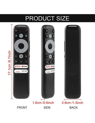 Control Remoto Besia RC902N para TCL Smart TV 4K UHD
