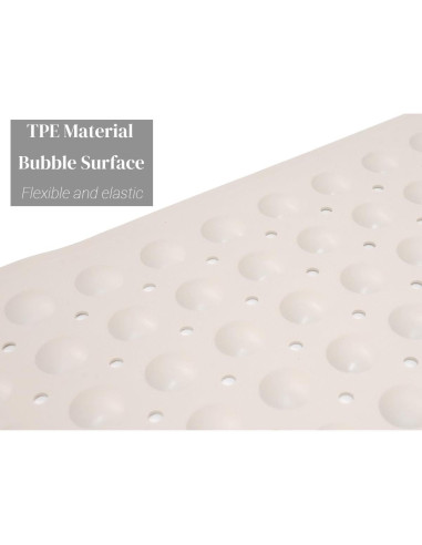 Alfombrilla de baño antideslizante CyanWind 70x38 cm Beige