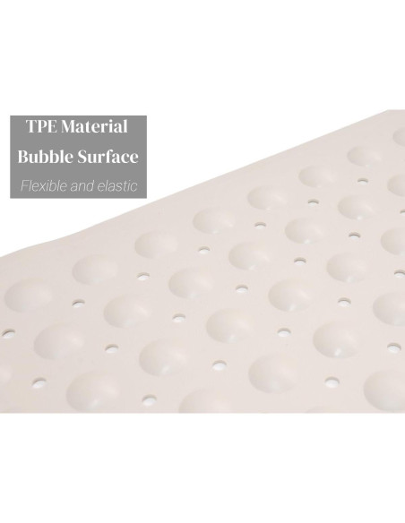 Alfombrilla de baño antideslizante CyanWind 70x38 cm Beige