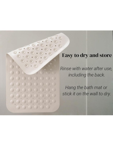 Alfombrilla de baño antideslizante CyanWind 70x38 cm Beige