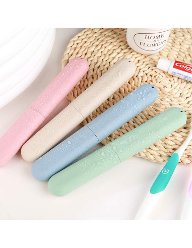 Estuches de Cepillo de Dientes de Viaje NEXCURIO - 4 Piezas