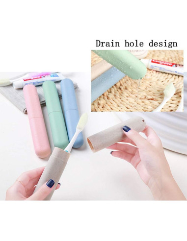 Estuches de Cepillo de Dientes de Viaje NEXCURIO - 4 Piezas