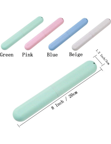 Estuches de Cepillo de Dientes de Viaje NEXCURIO - 4 Piezas