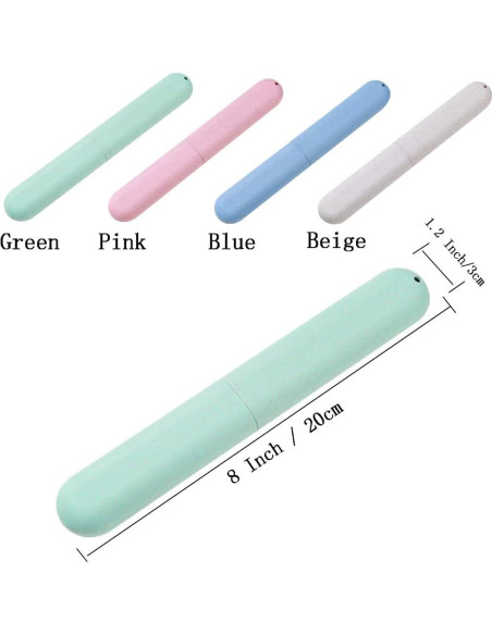 Estuches de Cepillo de Dientes de Viaje NEXCURIO - 4 Piezas