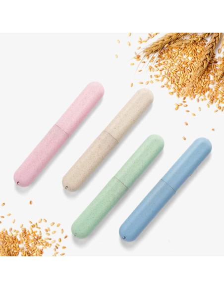 Estuches de Cepillo de Dientes de Viaje NEXCURIO - 4 Piezas