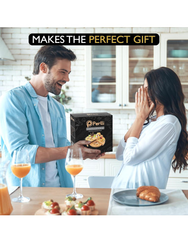 Tablero de Queso Perlli de Bambú 45,72 cm Redondo Plegable