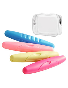 Paquete 4 Estuches Cepillo de Dientes YKuzLx + Bolsa Aseo