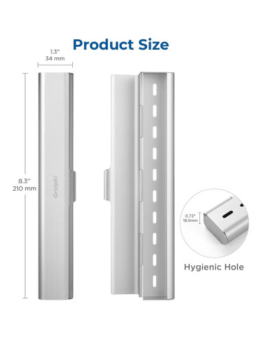 Estuche de Cepillo de Dientes Aluminio Oralphi Plata 1 Paquete