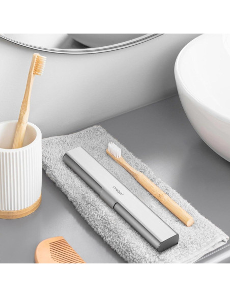 Estuche de Cepillo de Dientes Aluminio Oralphi Plata 1 Paquete