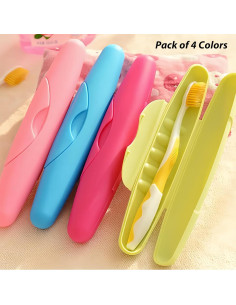 Paquete 4 Estuches Cepillo de Dientes YKuzLx + Bolsa Aseo 2