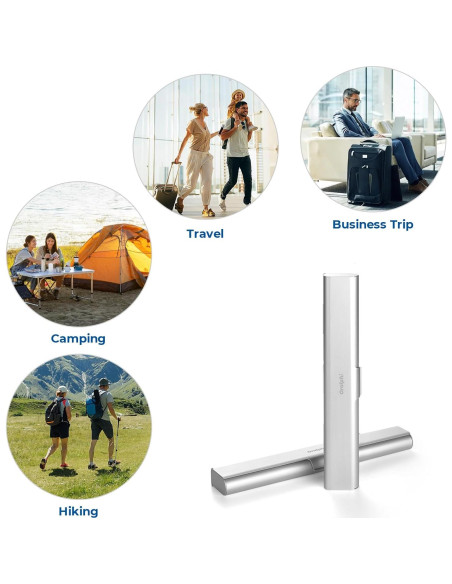 Estuche de Cepillo de Dientes Aluminio Oralphi Plata 1 Paquete