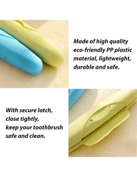Paquete 4 Estuches Cepillo de Dientes YKuzLx + Bolsa Aseo