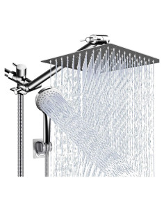 Combo Cabezal de Ducha PinWin 10 Pulgadas Cromo Ajustable