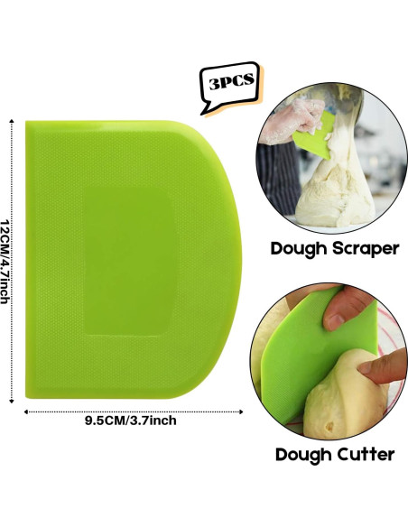 Raspador de Masa Flexible SURDOCA 3P 12x9.5cm Antideslizante