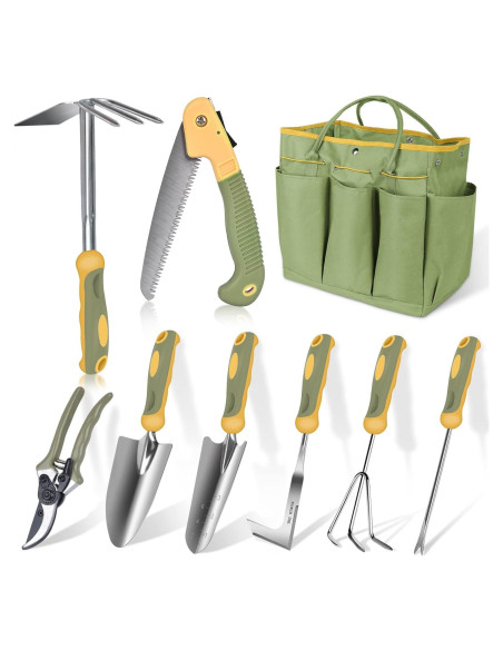 Juego de Herramientas de Jardín WisaKey 9 Piezas Acero Inoxidable