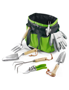 Juego de Herramientas de Jardinería WORKPRO 8 Piezas Acero Inoxidable