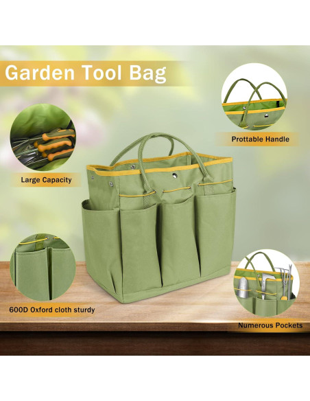 Juego de Herramientas de Jardín WisaKey 9 Piezas Acero Inoxidable