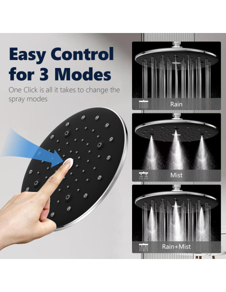 Cabezal de Ducha de Lluvia KOSNEW 22,86 cm con Filtro