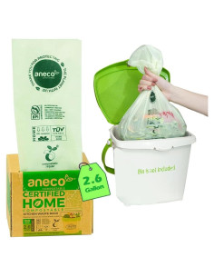 Bolsas Compostables ANECO 2.6 Galones 100 Unidades Extra Gruesas