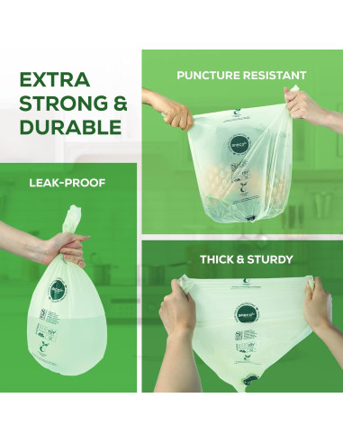 Bolsas Compostables ANECO 2.6 Galones 100 Unidades Extra Gruesas