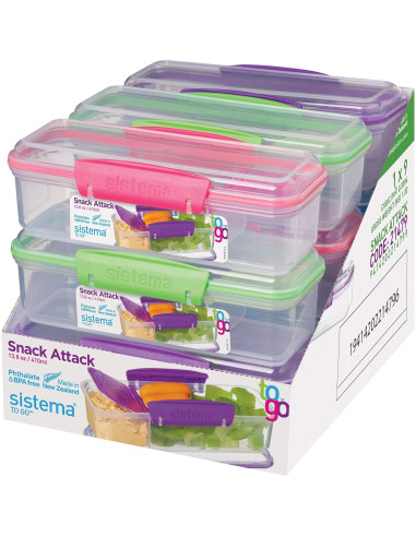 Contenedor de Snack y Dip Sistema Snack Attack To Go 410ml
