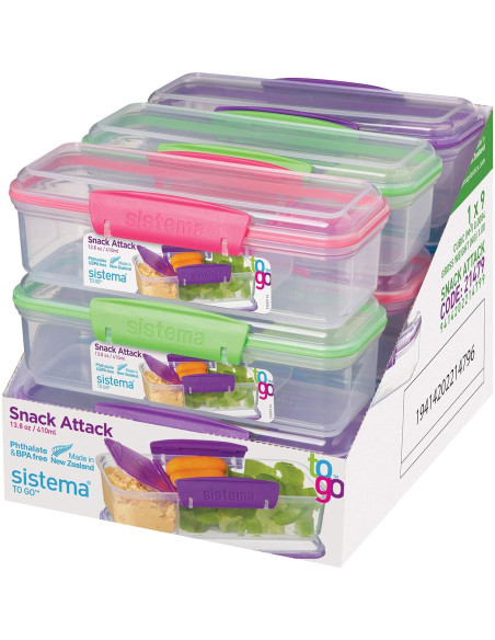 Contenedor de Snack y Dip Sistema Snack Attack To Go 410ml Contenedor de Snack y Dip Sistema Snack Attack To Go 410ml