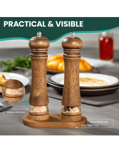 Juego de Molinillos de Sal y Pimienta Mosuniro 20 cm 2