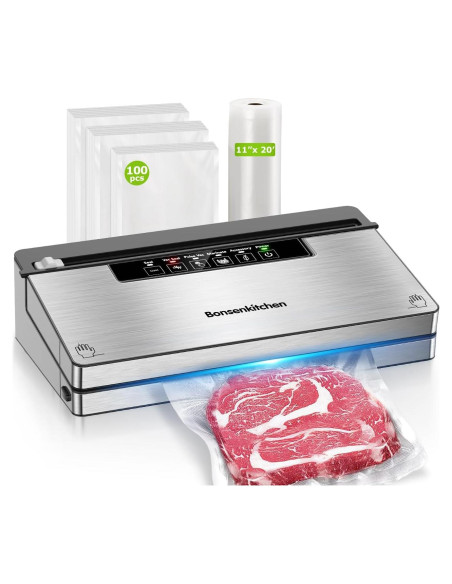 Selladora al Vacío Bonsenkitchen VS3201 con 100 Bolsas