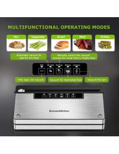 Selladora al Vacío Bonsenkitchen VS3201 con 100 Bolsas 2