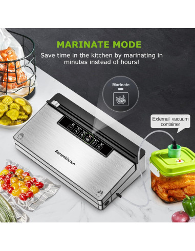 Selladora al Vacío Bonsenkitchen VS3201 con 100 Bolsas