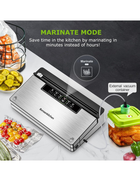 Selladora al Vacío Bonsenkitchen VS3201 con 100 Bolsas