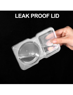 20 Contenedores de Snack Reutilizables YONHTUTU Doble Compartimento 2