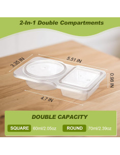 25 Contenedores de Snack Reutilizables AOJOYS con Tapas 2