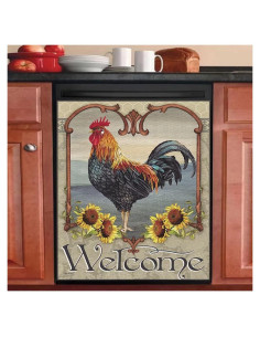 Cubierta Magnética para Lavavajillas OEME Girasol 58,5x43 cm