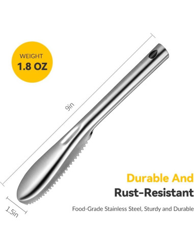 Removedor de Escamas de Pescado ADORAMBLING Acero Inoxidable 22.86 cm