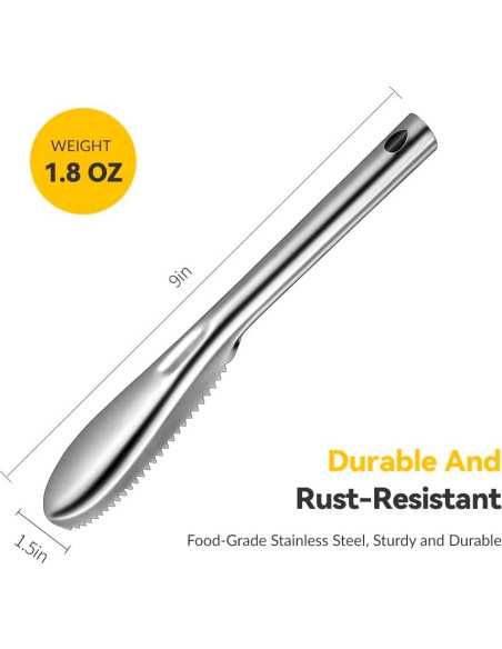 Removedor de Escamas de Pescado ADORAMBLING Acero Inoxidable 22.86 cm