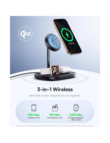 Baseus Estación de Acoplamiento 11 en 1 + Cargador Inalámbrico 3 en 1