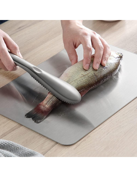 Removedor de Escamas de Pescado ADORAMBLING Acero Inoxidable 22.86 cm