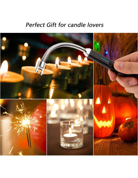 Encendedor Eléctrico MEIRUBY M-12 USB Recargable Negro