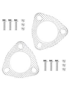 Juego de 2 juntas de brida de escape Carleef con tornillos