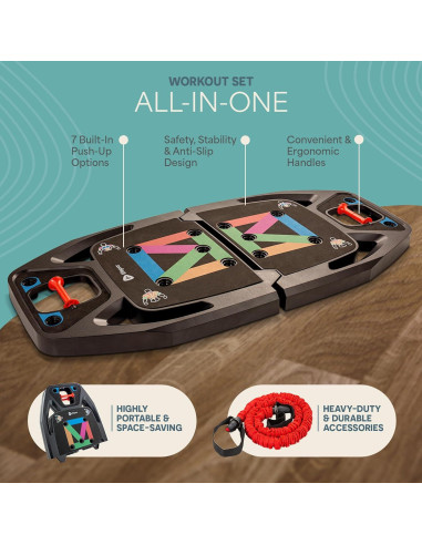 Gimnasio Portátil LifePro LP-INFTBXPL con Bandas de Resistencia